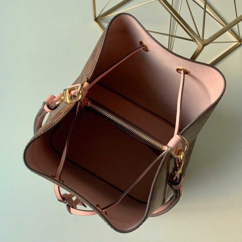 Exclusive Set Louis Vuitton: NeoNoe MM Damier Bucket Bag  + Pallas Monogram Compact Wallet