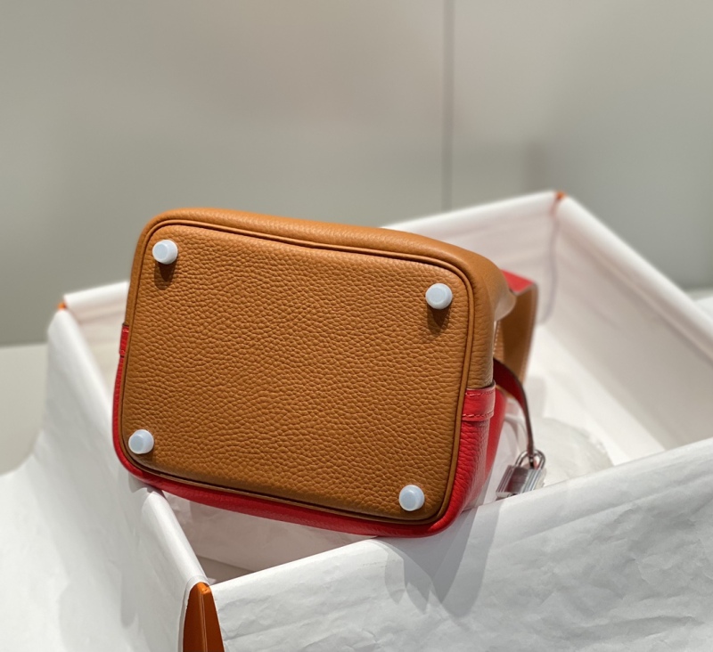 Hermes Picotin Lock 18 Bag Brown/Red For Women 7.1in/18cm