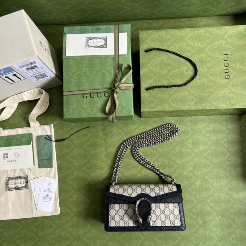 Gucci Dionysus Small GG Shoulder Bag Beige And Blue GG Supreme Canvas For Women 10in/25cm 499623 K9GSN 4075