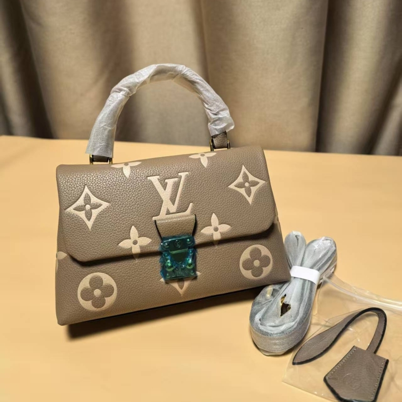 Louis Vuitton Madeleine BB Monogram Empreinte Dove Gray/ Creme Beige For Women, Women’s Handbags, Shoulder and Crossbody Bags 9.4in/24cm LV