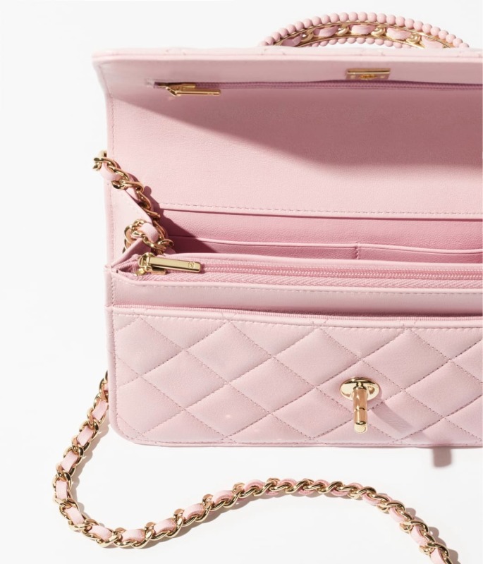 [True-to-ORIGINAL] Chanel Wallet On Chain Light Pink 7.6in/19cm For Women AP4451-B19409-NADOE