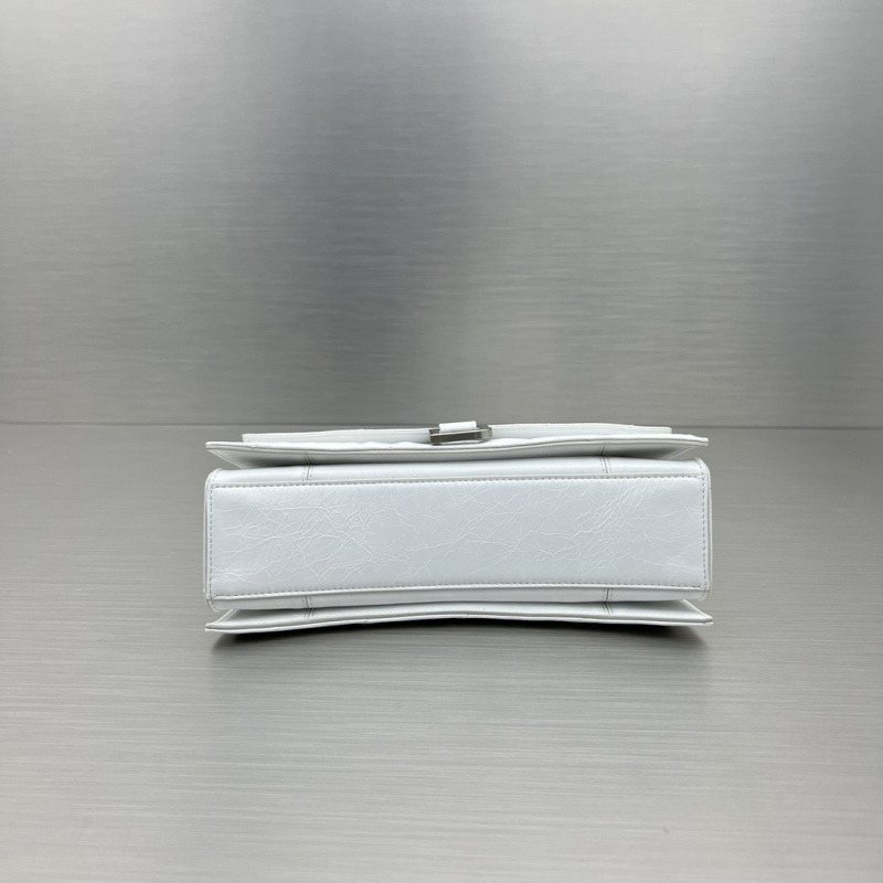 Balenciaga Crush Small Chain Bag Black/Pink/Silver/White For Women‎ 9.8in/24.9cm 716351210J09001