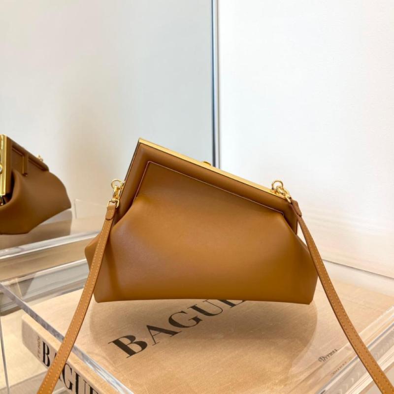 Fendi First Small Brown For Women, Women’s HandBags, Shoulder And Crossbody Bags 10.2in/26cm FF 8BP129ABVEF0NYJ