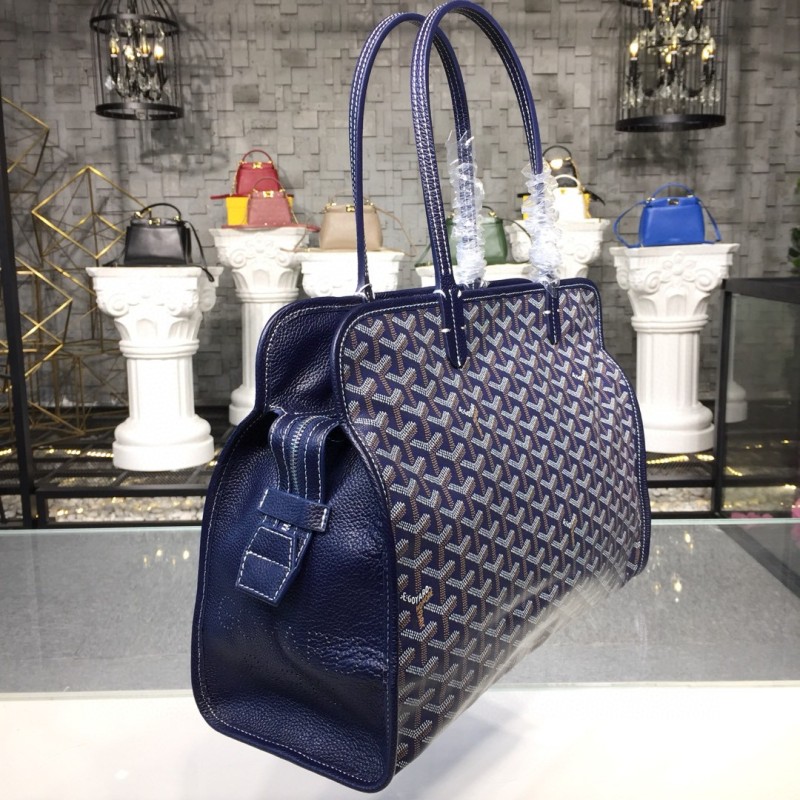 Goyard Hardy PM Bag Grey/Dark Blue/Brown For Women‎ 15.7in/40cm HARDY2PMLTY07CG07P