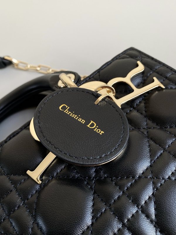 Dior Christian Dior Small Lady D-Joy Bag Black For Women 9in/22cm