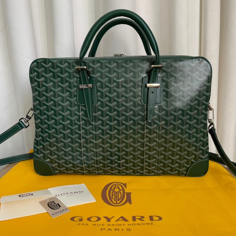 Goyard Ambassade MM Document Case Green/Grey/Black For Women‎ 16.1in/41cm AMBASSMMLTY01CL03P