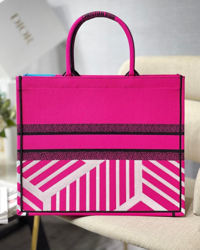 Christian Dior Large Dior Book Tote Pink And Blue, For Women, Women’s Handbags 16.5in/42cm CD