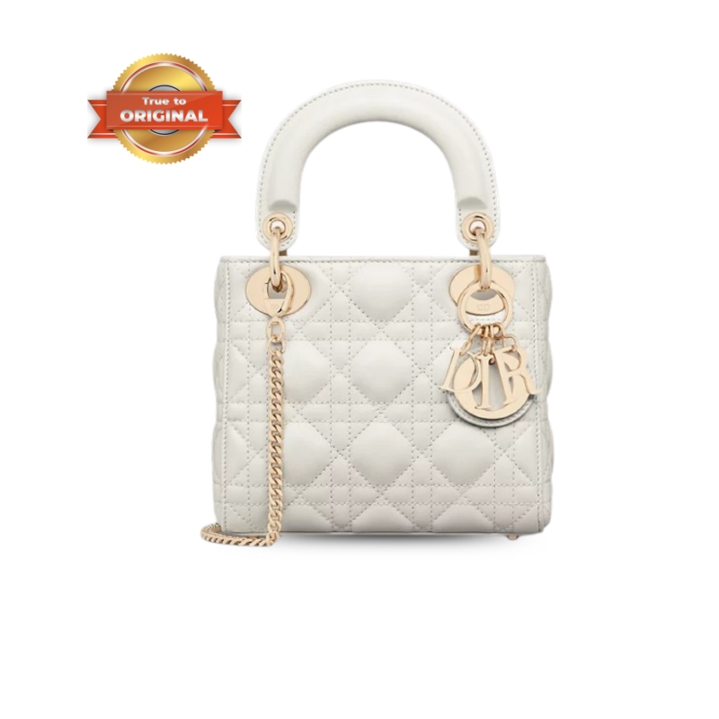 [True-to-ORIGINAL] Christian Dior Mini Lady Dior Bag Latte For Women 17cm/6.5in M0505ONGE_M030