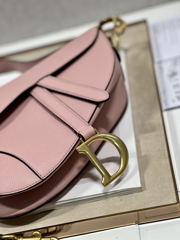 [True-to-ORIGINAL] Christian Saddle Bag With Strap Pink For Women 10in/25.5cm