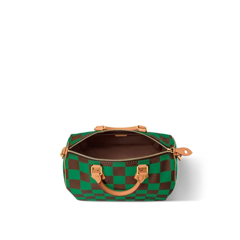 Louis Vuitton Speedy 40 Bandoulière Damier Pop Green For Men 15.7 Inches/ 40 Cm N40579