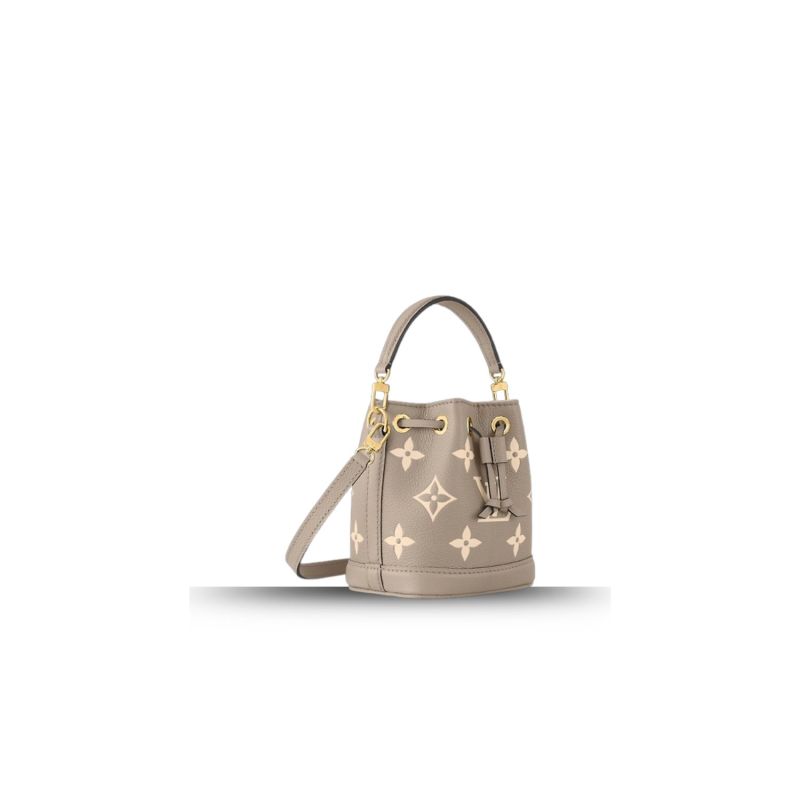 Louis Vuitton Nano Noé Monogram Empreinte Gray/Cream For Women M46291