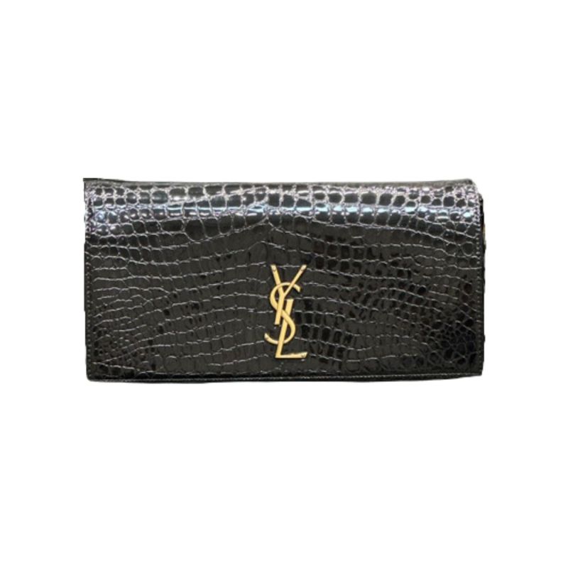 Saint Laurent Cassandre Phone Holder Black For Women‎ 10.2in/26cm