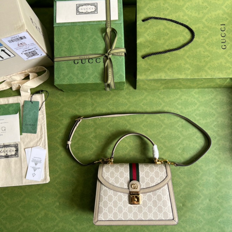 Gucci Ophidia Small GG Top Handle Bag Beige For Women, Women’s Bags 9.8in/25cm GG ‎651055 UULAG 9682