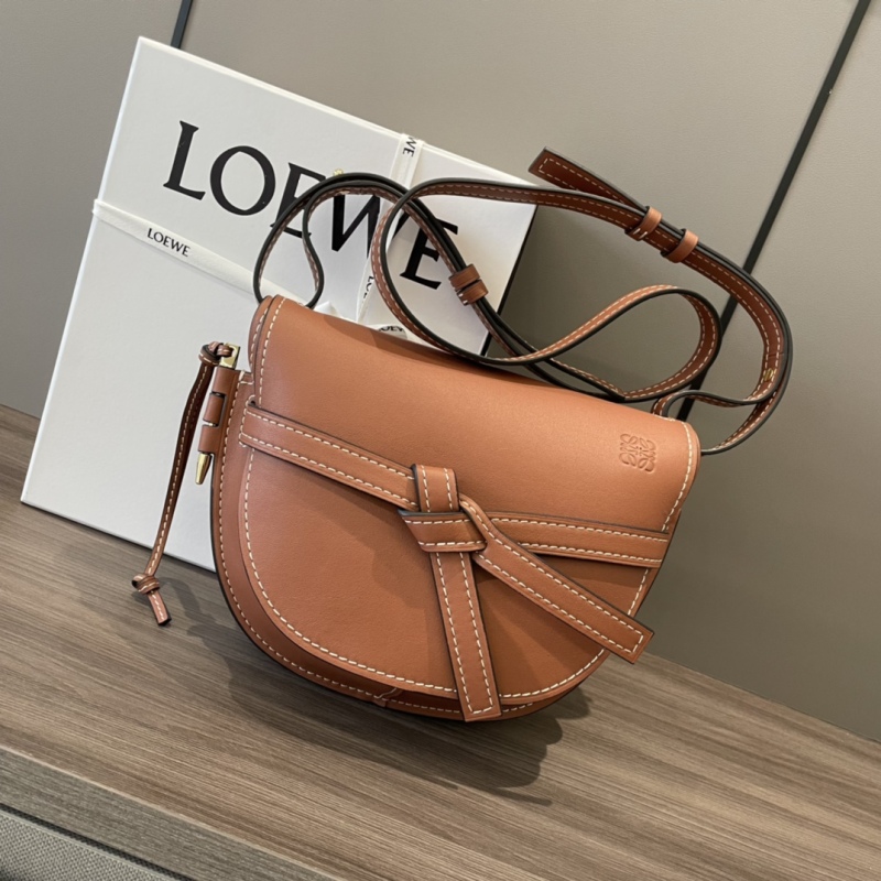 Loewe Mini Gate Dual Bag Brown For Women 8.3in / 21cm