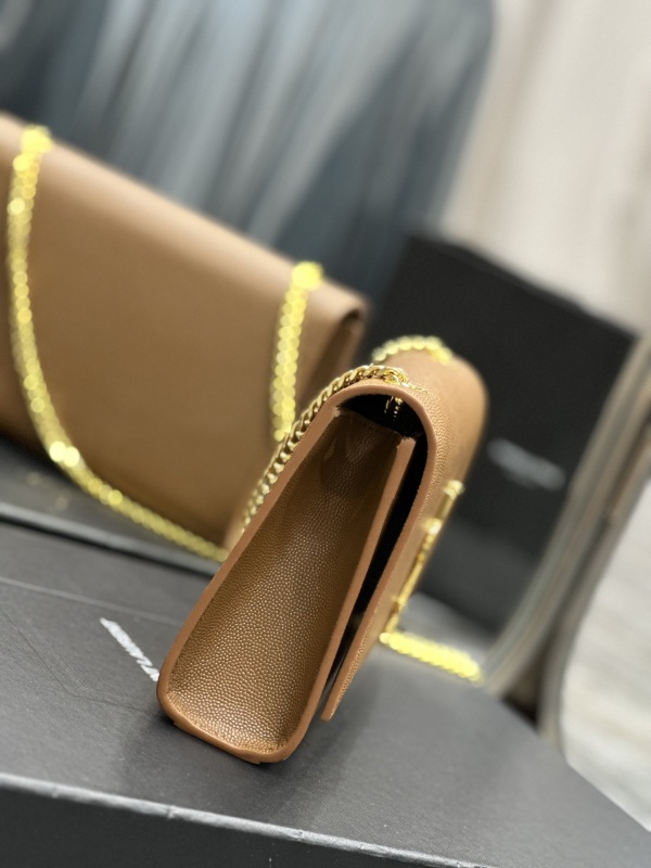 Saint Laurent Kate Chain Bag Brown For Women‎ 9.4in/24cm