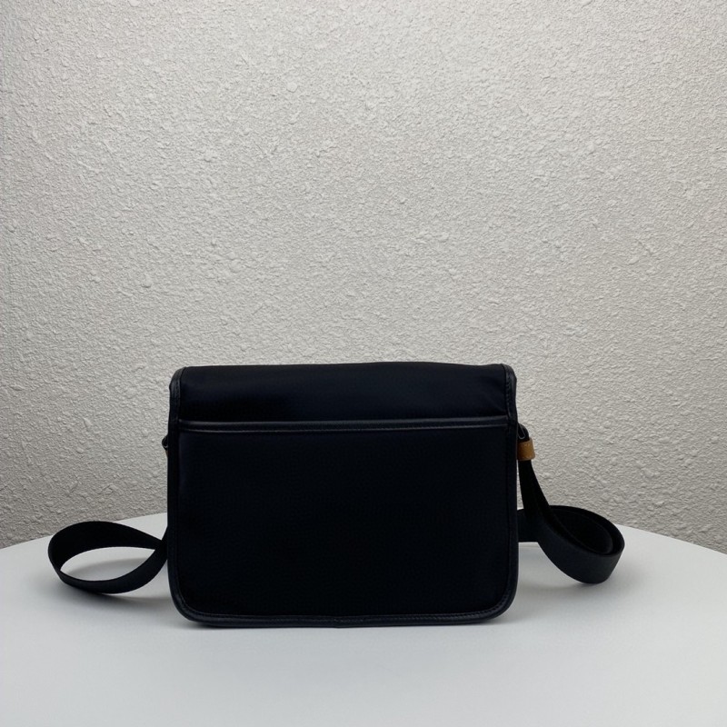 Prada Small Saffiano Shoulder Bag Grey and Black For Women 10.2 in / 26 cm