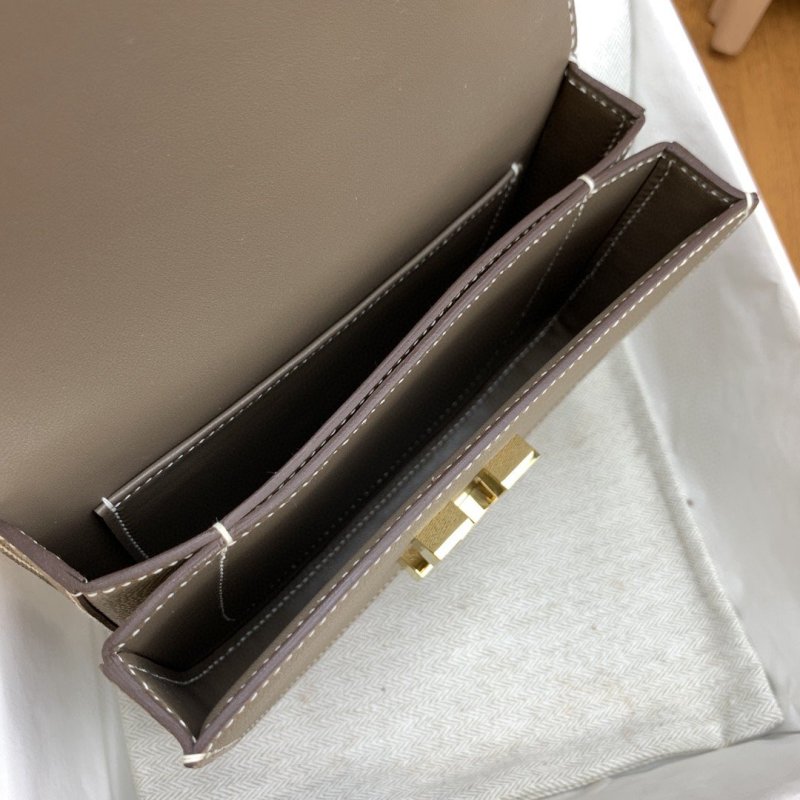 Hermes Mosaique 17 Grey, Gold Toned Hardware Bag For Women, Women’s Handbags, Shoulder Bags 6.7in/17cm