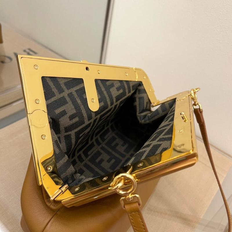 Fendi First Small Brown For Women, Women’s HandBags, Shoulder And Crossbody Bags 10.2in/26cm FF 8BP129ABVEF0NYJ