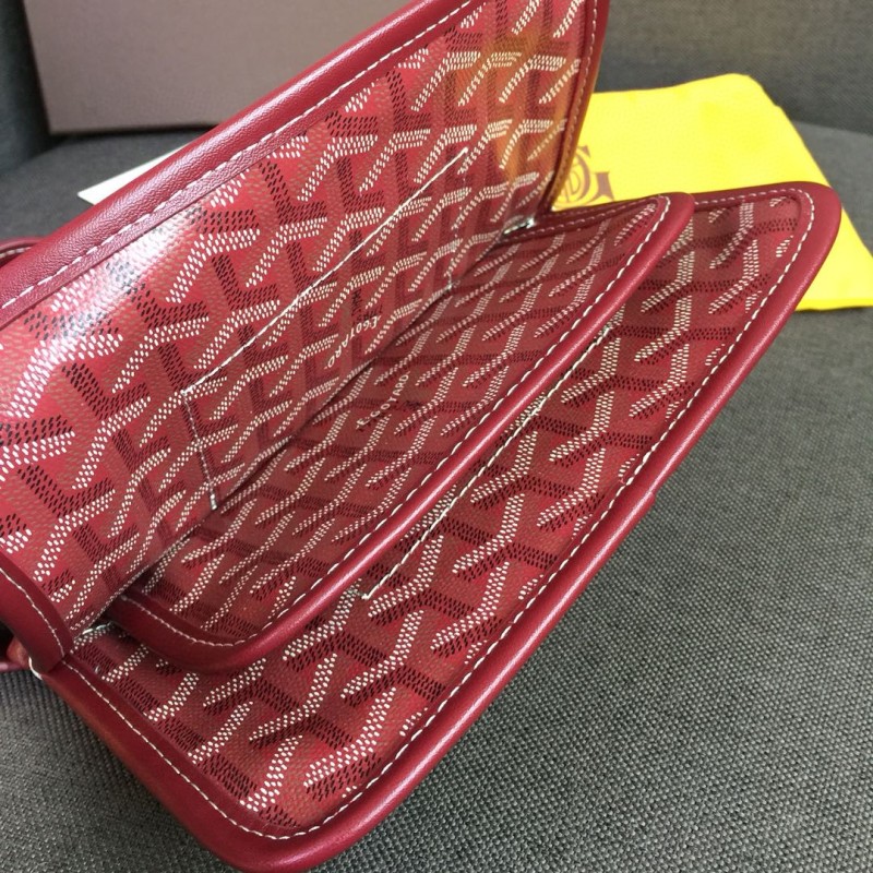 Goyard Plumet Pocket Wallet Burgundy For Women‎ 8.1in/20.5cm