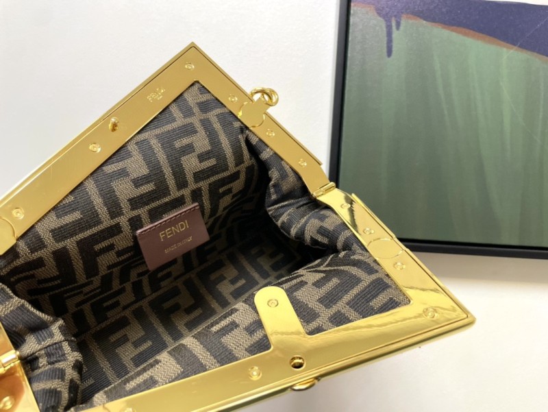 Fendi First Small Black with python Bag For Woman 26cm/10in 8BP129AGWRF1G5K
