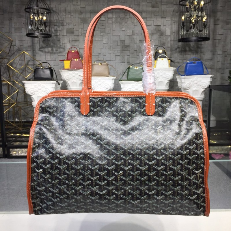Goyard Hardy PM Bag Grey/Dark Blue/Brown For Women‎ 15.7in/40cm HARDY2PMLTY07CG07P