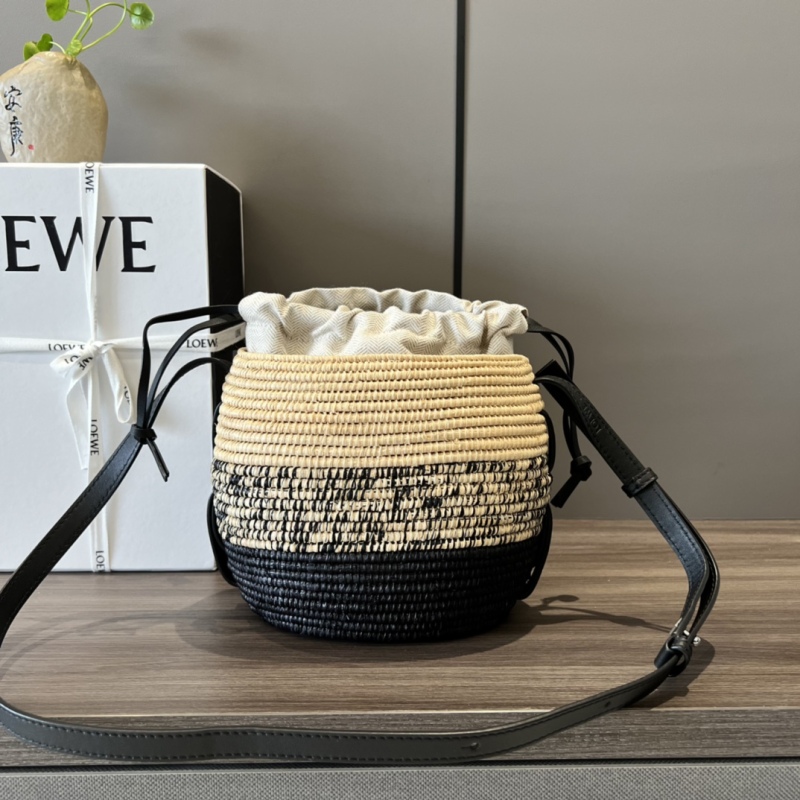 Loewe Beehive Basket Bag Beige/Black For Women 7.9in / 20cm