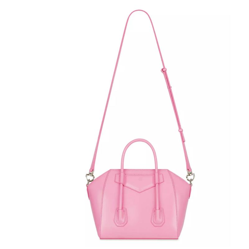 Givenchy Mini Antigona Lock Bag In Box Leather Bright Pink For Women 11.4 in/ 28.9 cm