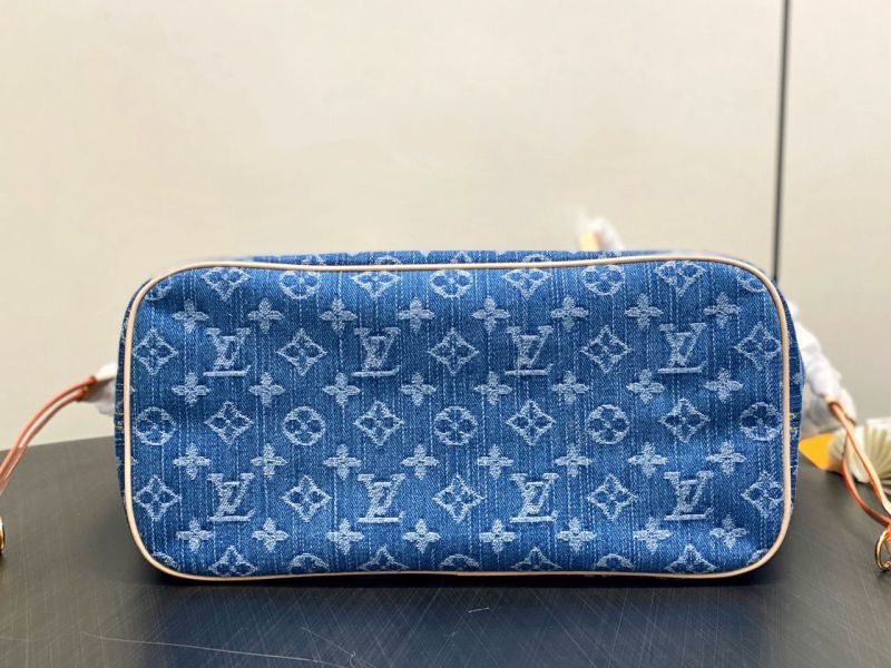Louis Vuitton Neverfull MM Denim Blue For Women 12.2in/31cm M13192
