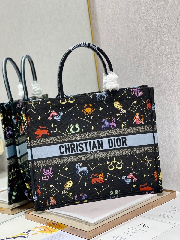 Christian Dior Large Dior Book Tote Black, For Women, Women’s Handbags 16.5in/42cm CD
