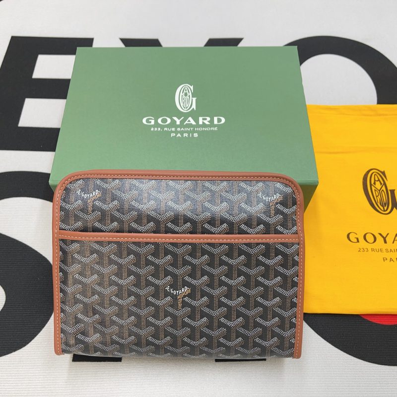 Goyard Jouvence GM Toiletry Bag White/Brown For Women‎ 11.6in/29.5cm JOUVENGMLTY01CL03P