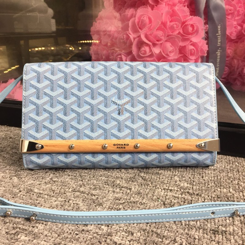 Goyard Monte Carlo PM Clutch Green/Light Blue/Orange For Women‎ 9.8in/25cm