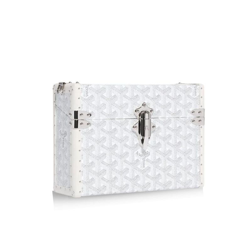Goyard Cassette Trunk Bag White For Women‎ 5.9in/15cm CASSETPMLTY50CL50P