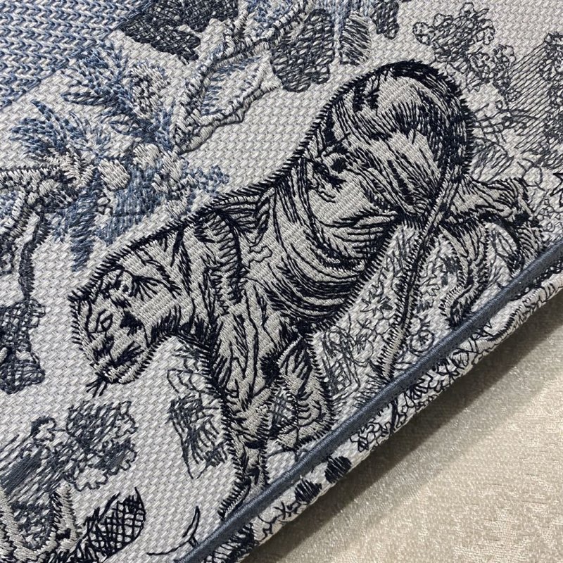 Christian Dior Large Dior Book Tote Blue and White Cornely Embroidery, Blue, For Women Women’s Handbags, Shoulder Bags, 42cm CD M1286ZRGO_M928