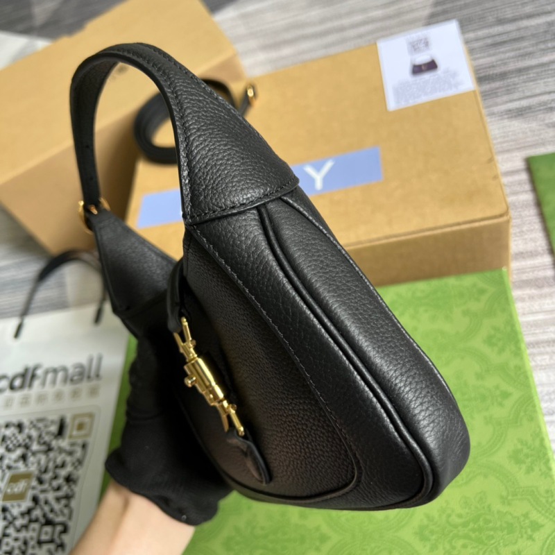 Gucci Jackie 1961 Mini Shoulder Bag Black For Women, Women’s Bags 7.5in/19cm GG ‎637091 10O0G 1000