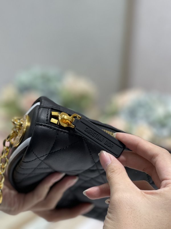 Christian Dior Small Dior Vibe Hobo Bag Black Cannage, Black, For Women Women’s Handbags, Crossbody Bags, 20cm CD M7200ONOA_M911