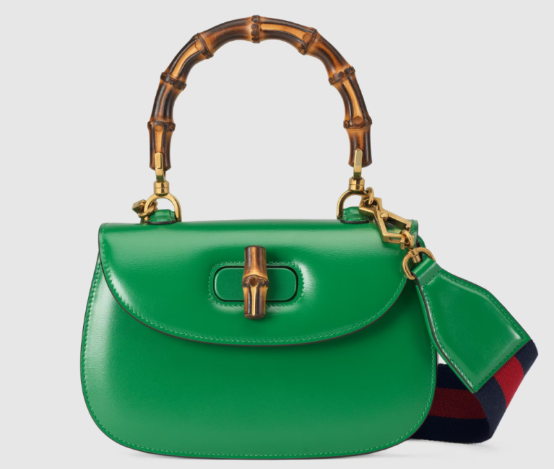 Gucci Bamboo 1947 Small Top Handle Bag 21cm/8.3in For Women- 675797 10ODT 3384