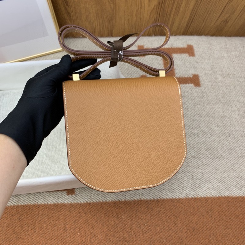 Hermes Mosaique 17 Brown, Gold Toned Hardware Bag For Women, Women’s Handbags, Shoulder Bags 6.7in/17cm