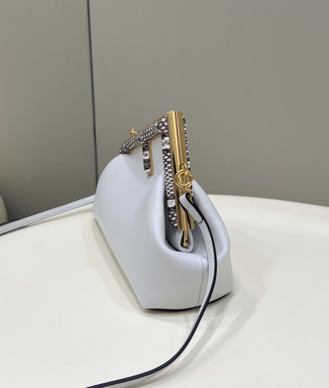 Fendi First Small White For Women, Women’s HandBags, Shoulder And Crossbody Bags 10.2in/26cm FF 8BP129