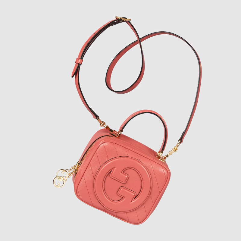 Gucci Blondie Top Handle Bag Pink For Women ‎744434 1IV0G 6701 17cm/6.7 inch