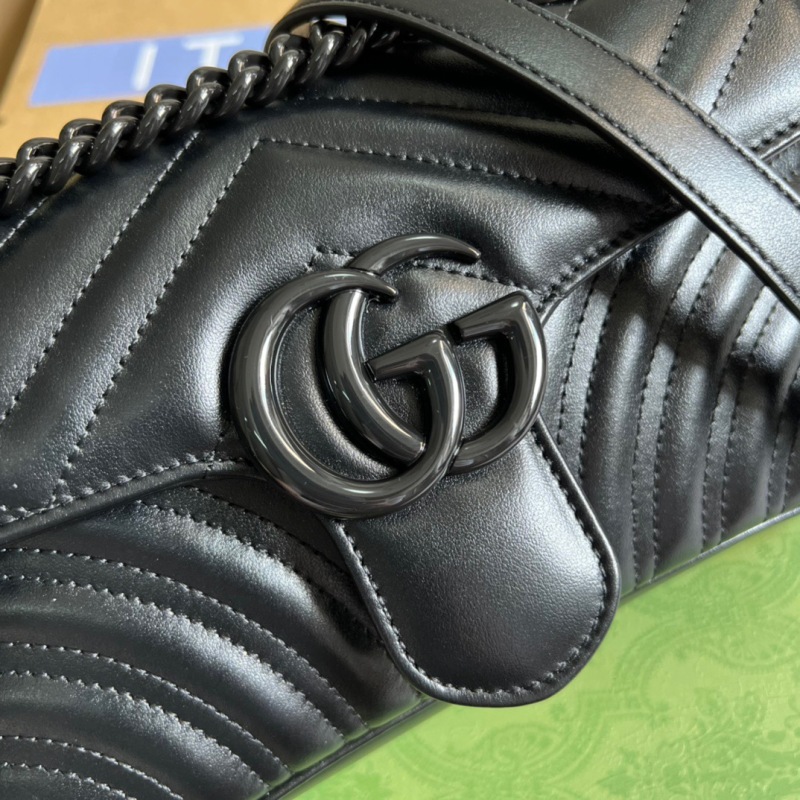 Gucci Marmont Matelasse Mini Bag Black For Women, Women’s Bags 8.5in/22cm GG