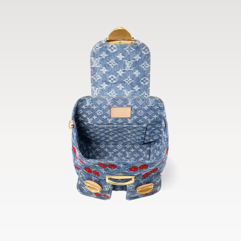 [True-to-ORIGINAL] Louis Vuitton LV x TM Venice NM Monogram Cherry Denim For Women 9.4in/24cm M13679