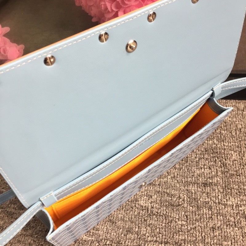 Goyard Monte Carlo PM Clutch Green/Light Blue/Orange For Women‎ 9.8in/25cm