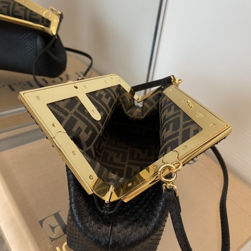 Fendi First Small Black For Women, Women’s Bags, Shoulder And Crossbody Bags 10.2in/26cm FF 8BP129A