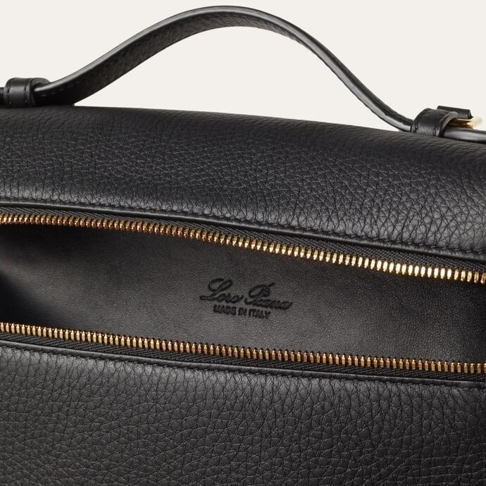 [True-to-ORIGINAL]Loro Piana Extra Pocket Backpack Black  For Women 9.1 in/ 23 cm FAN4041 8000