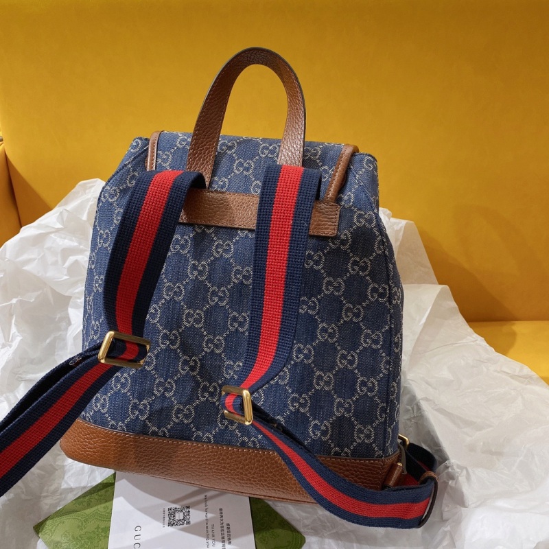 Gucci Backpack With Interlocking G Blue For Women, Women’s Bags 11.8in/30cm GG
