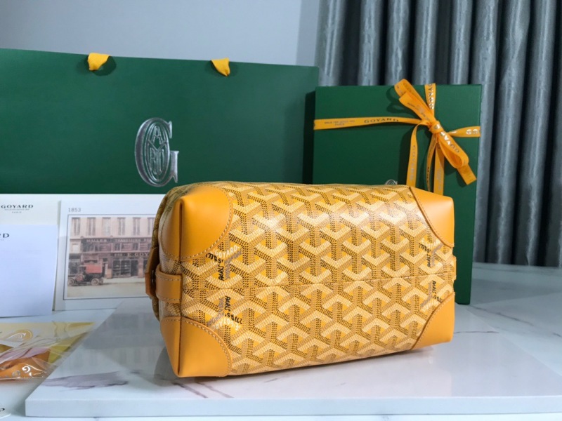 Goyard Bowling 25 Toiletry Bag Green/Yellow For Women‎ 9.4in/24cm BOWLIN025TY01CL03P