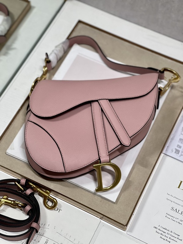 [True-to-ORIGINAL] Christian Saddle Bag With Strap Pink For Women 10in/25.5cm