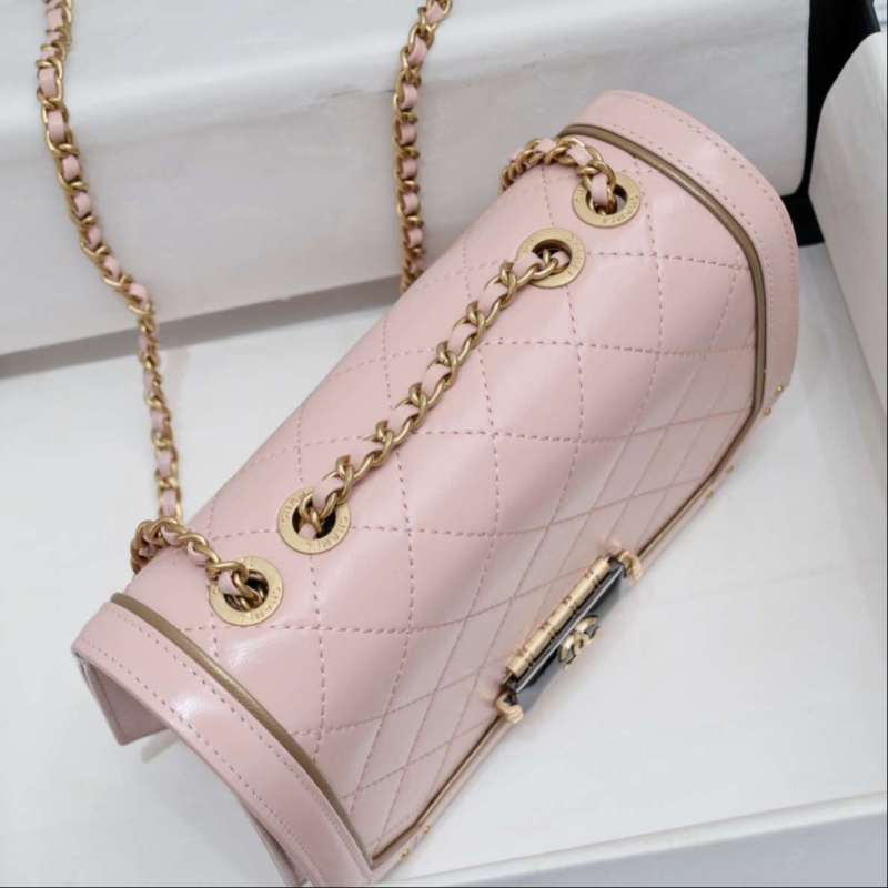 Chanel Sheep Crossbody Bag Pink For Women 21cm / 8.3in
