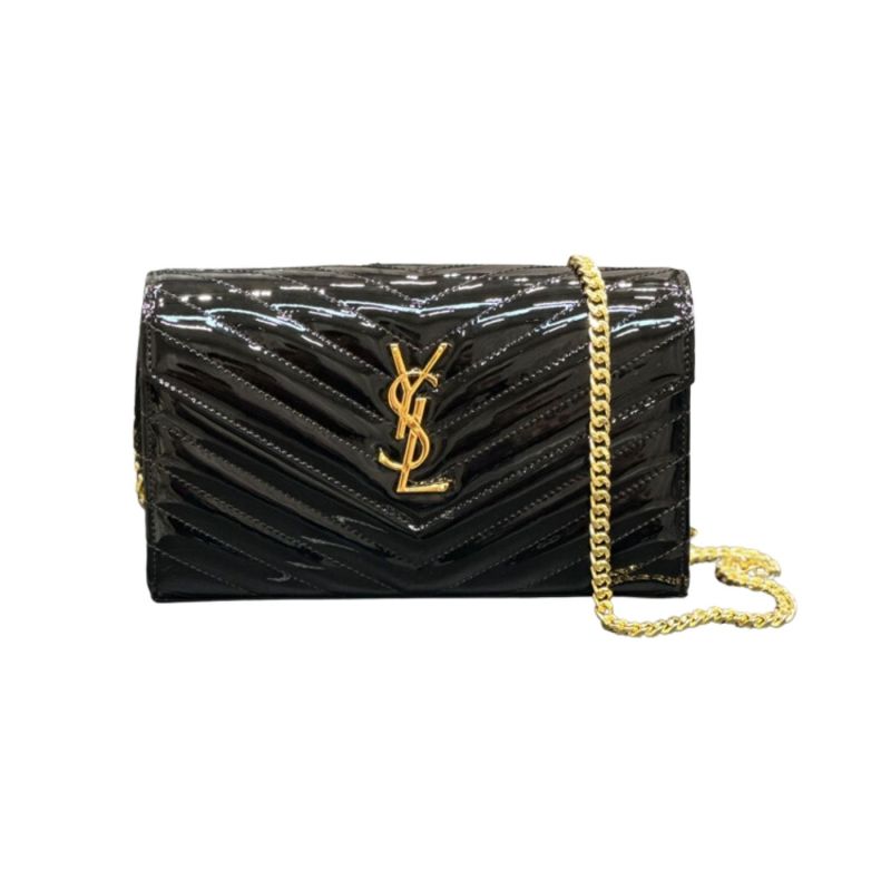 Saint Laurent Envelope Small Bag Black For Women‎ 8.5in/22.5cm