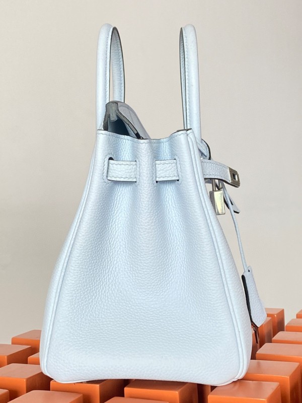 Hermes Birkin Nata Swift Light Blue For Women Silver Toned Hardware 10in/25cm